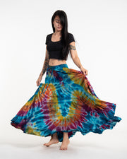 Tie Dye Long Skirt in Blue