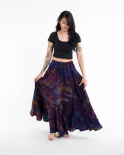 Tie Dye Long Skirt in Purple