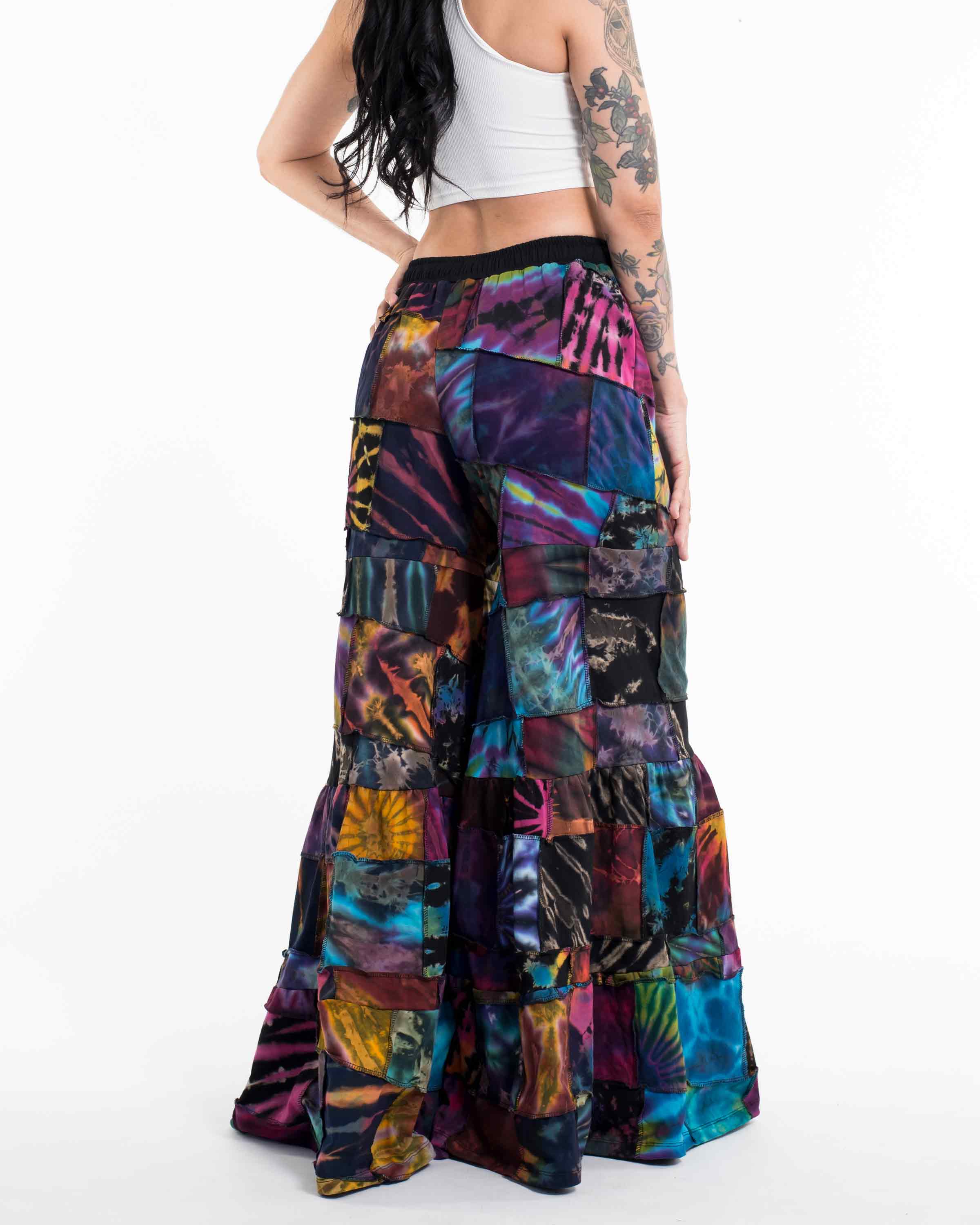 Patchwork Tie Dye Palazzo Pants