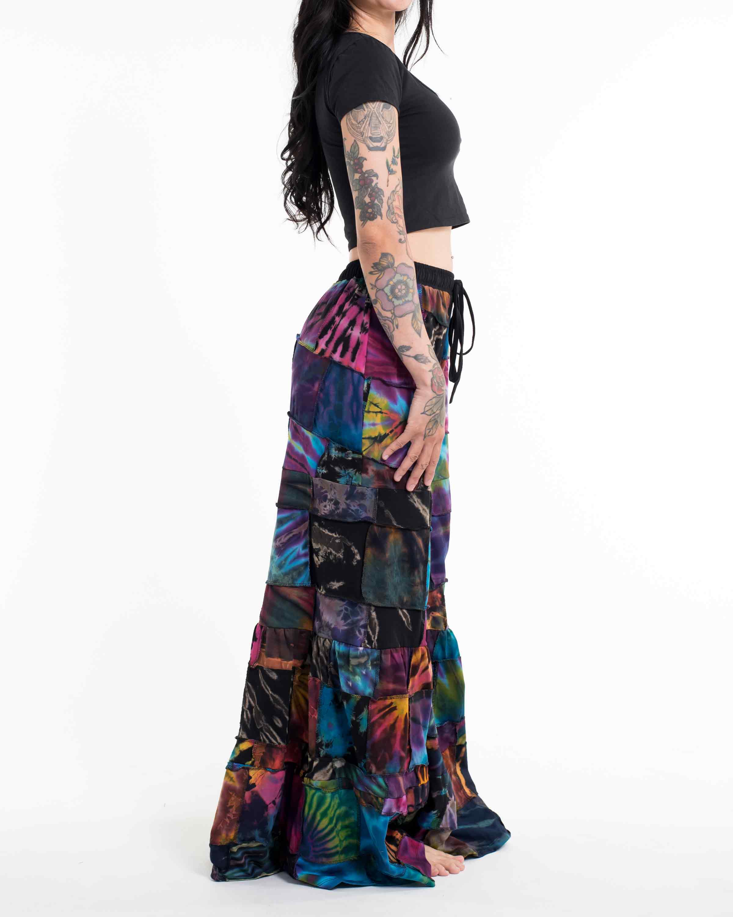 Patchwork Tie Dye Palazzo Pants
