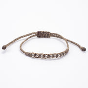 Flower Silver Beads Bracelet in Gray