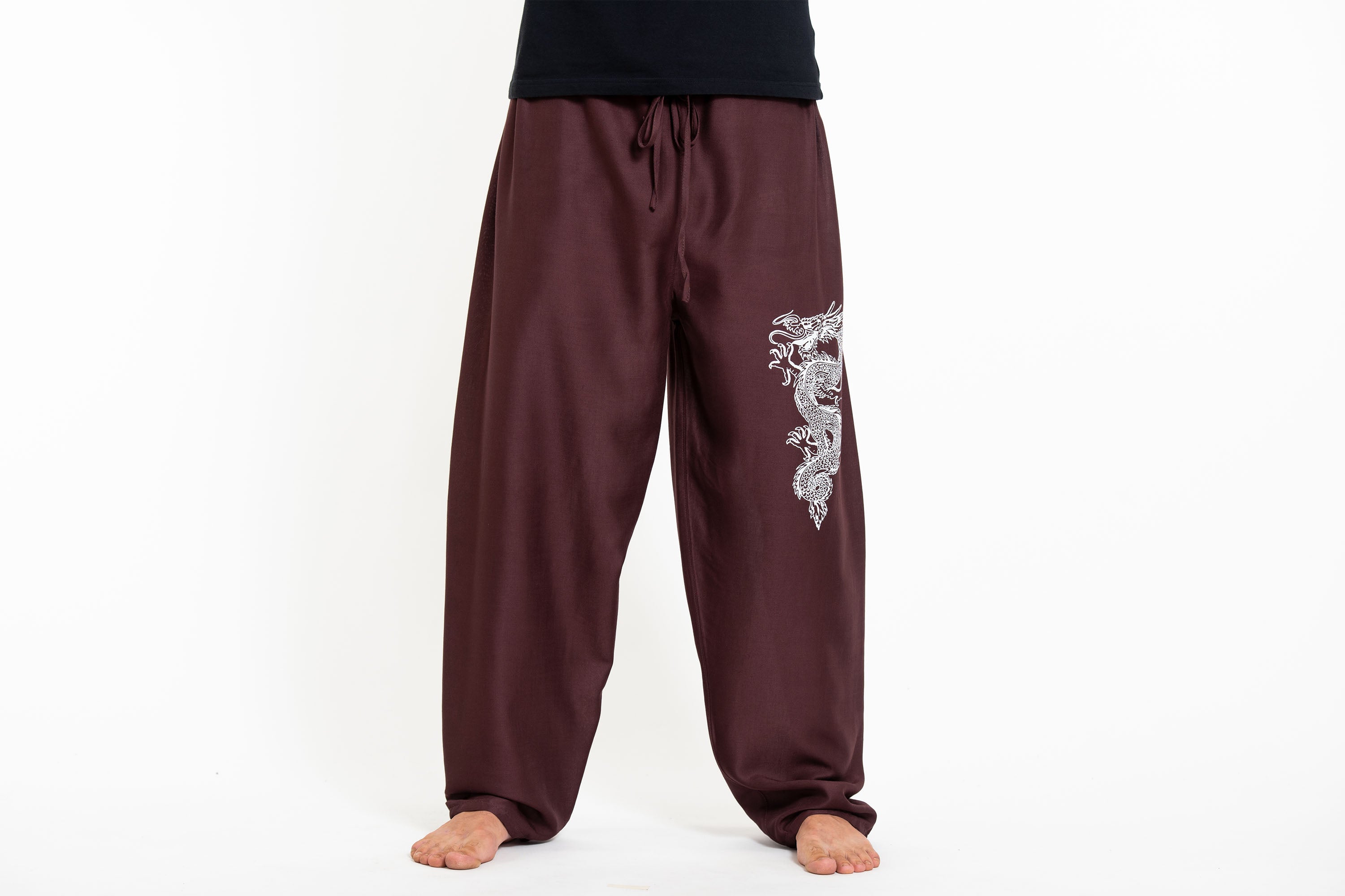 The Dragon Men's Thai Yoga Pants in Brown