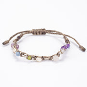 Pearls Stones and Silver Beads Bracelet in Gray