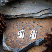 Sterling Silver Thai Earrings Poppy Cube