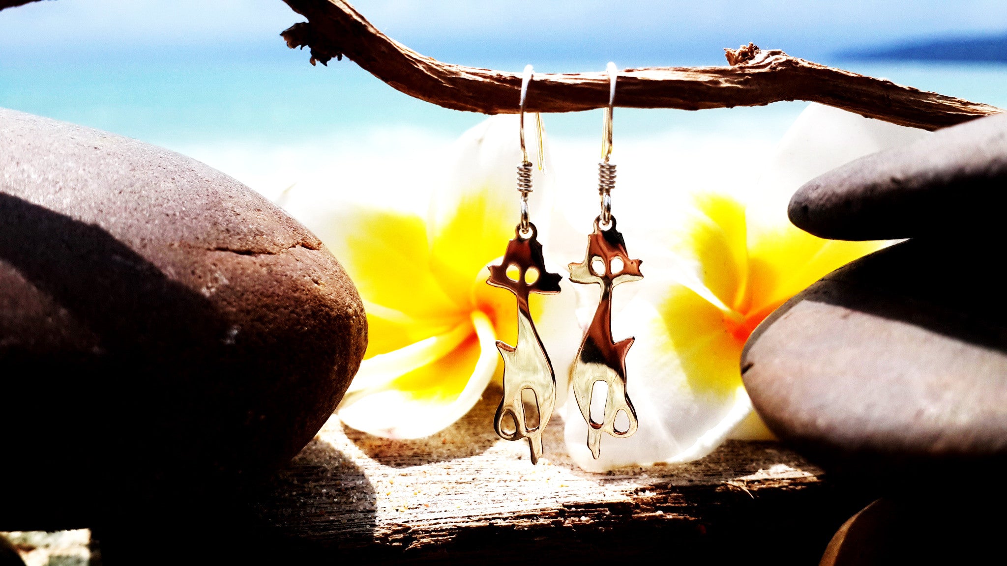 Sterling Silver Thai Dangle Earrings Cool Cats