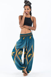 Peacock Elephant Women's Elephant Pants in Turquoise