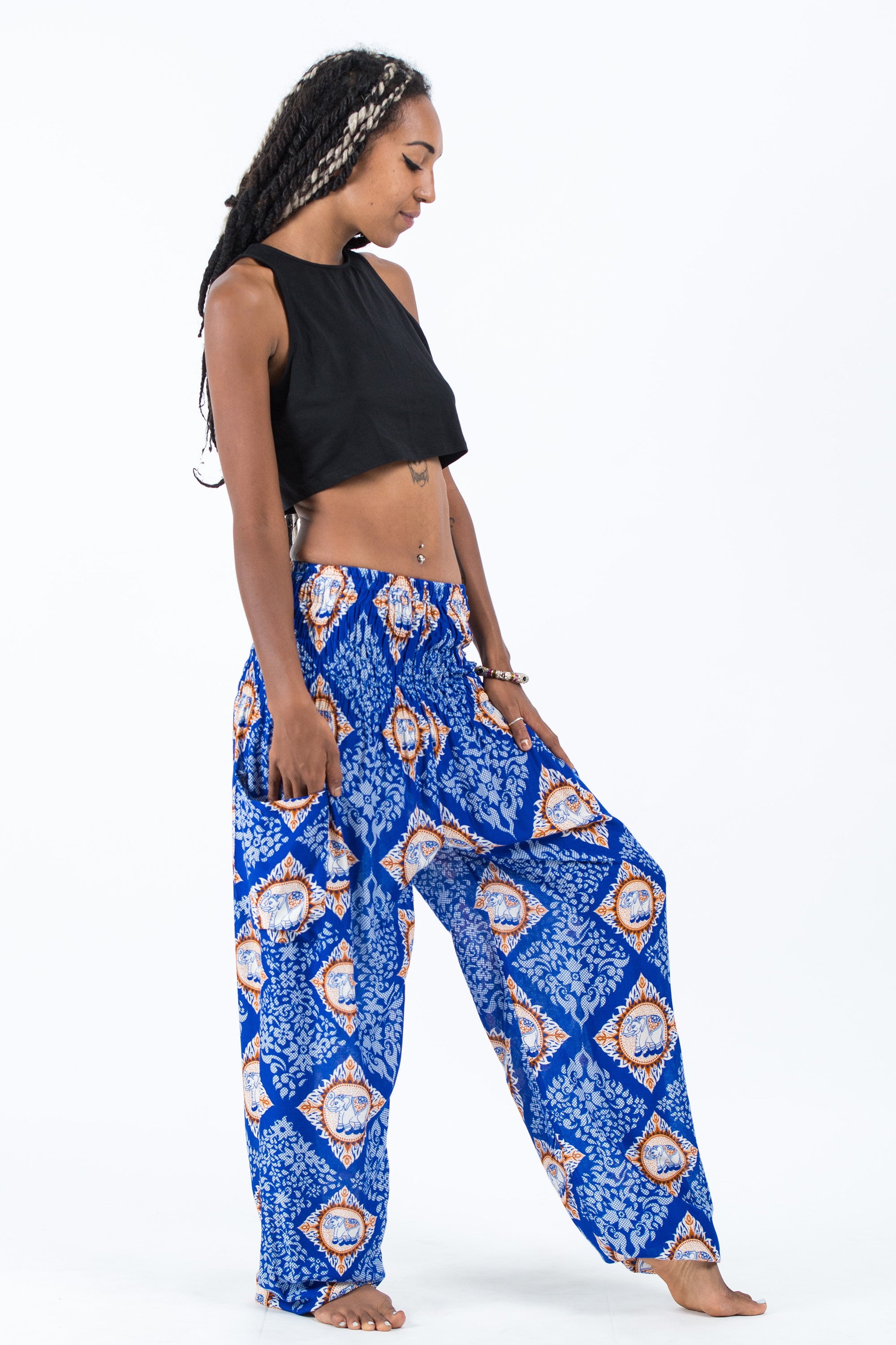 Diamond Elephant Women's Elephant Pants in Blue