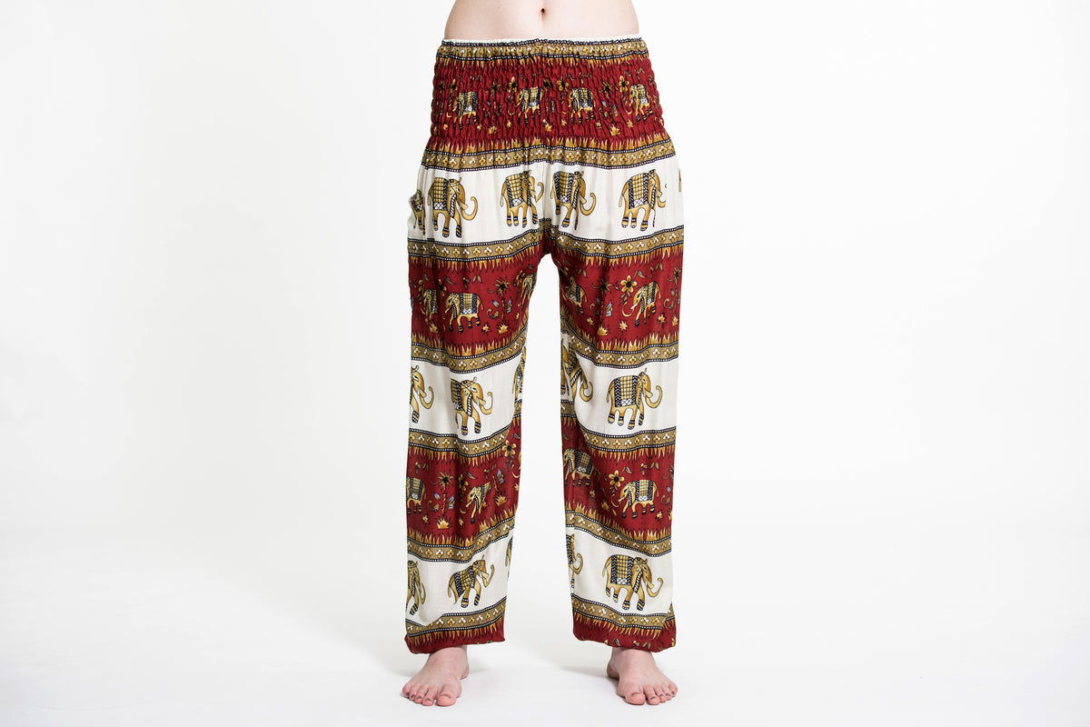 Elephant Bliss Women's Elephant Pants in Red – Harem Pants