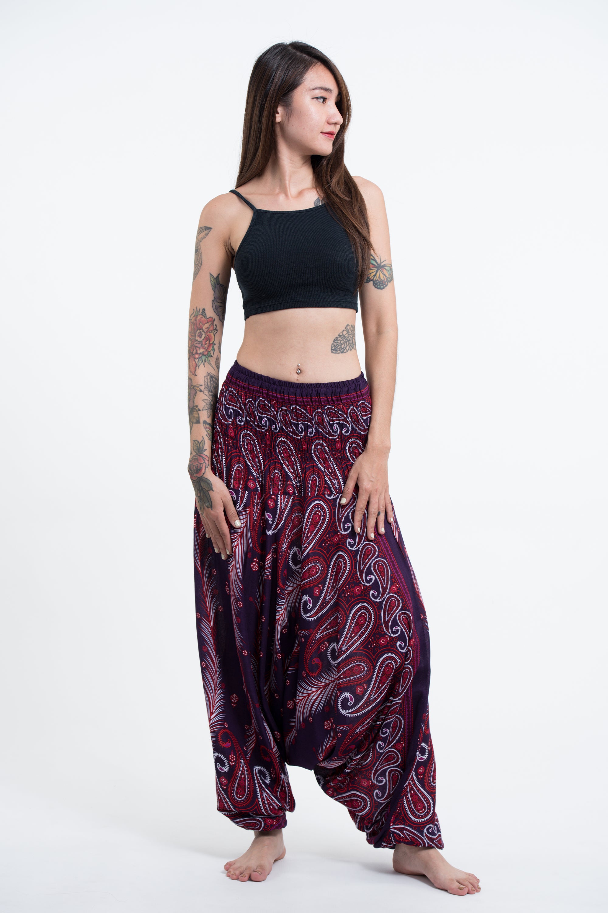 Bohemian harem jumpsuit clearance