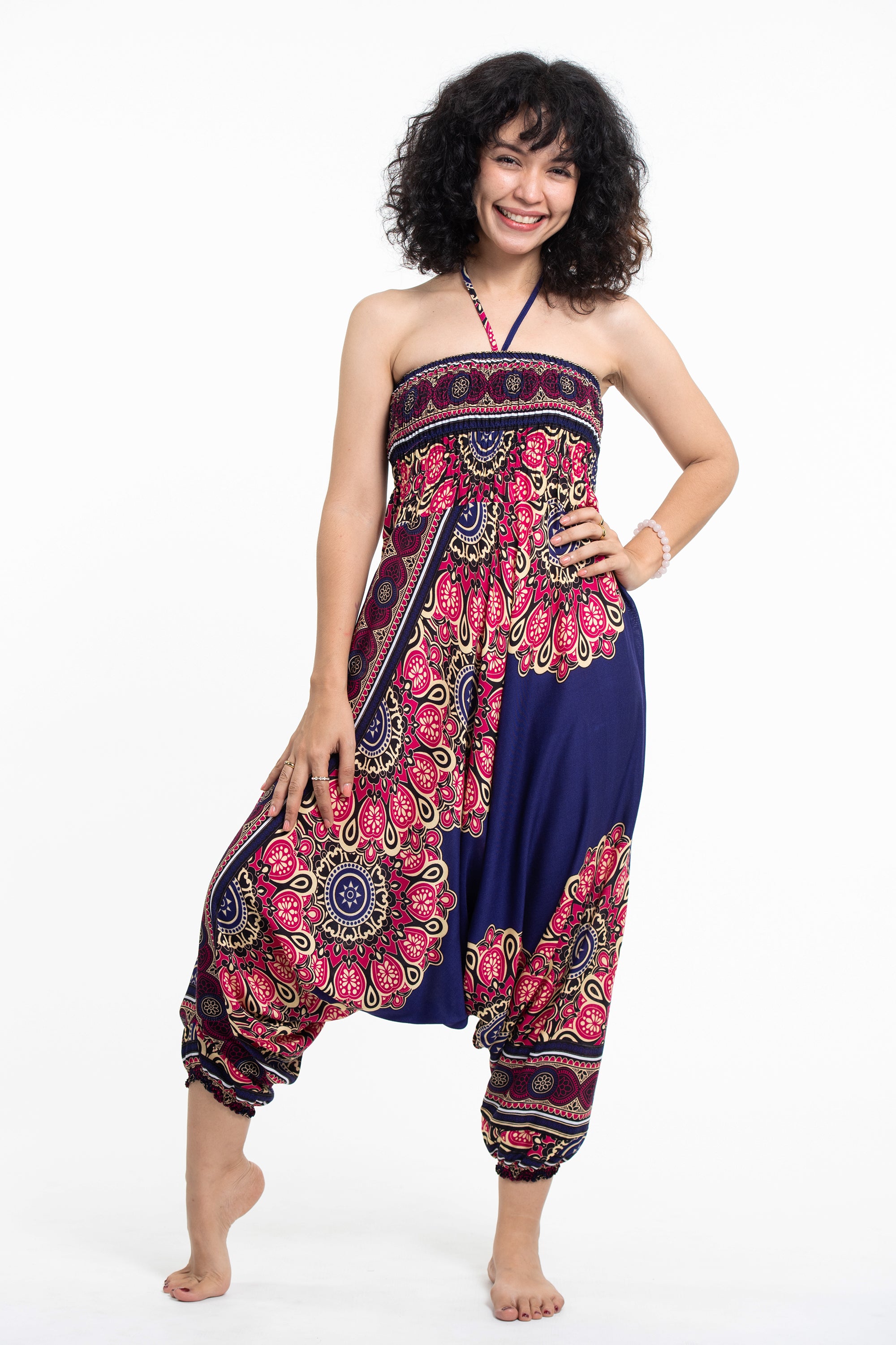 Handmade Women Flowy Harem Pants - Jumpsuit Smocked Waist(Leopard Flow –  SASCHA WEAR