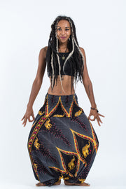 Peacock Elephant 2-in-1 Jumpsuit Elephant Pants in Black