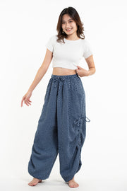 Women's Ribbed Cotton Pants in Navy