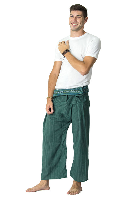 Unisex Thai Fisherman Pants in Aqua Marine