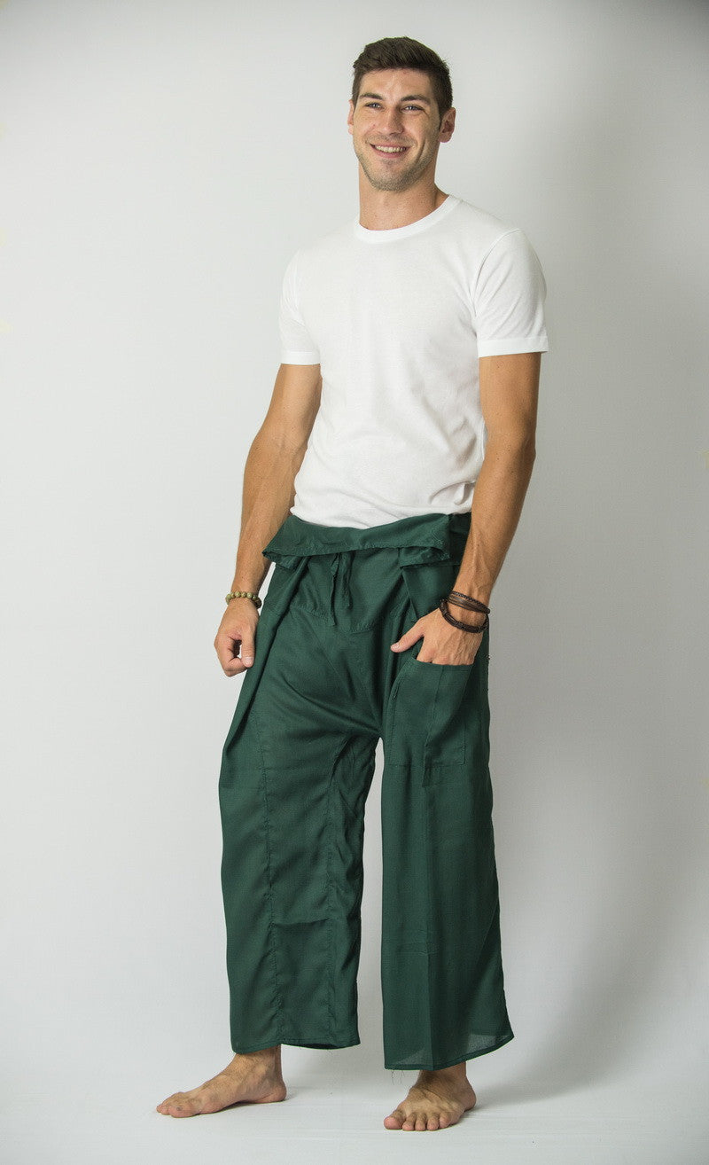Unisex Thai Fisherman Pants in Green