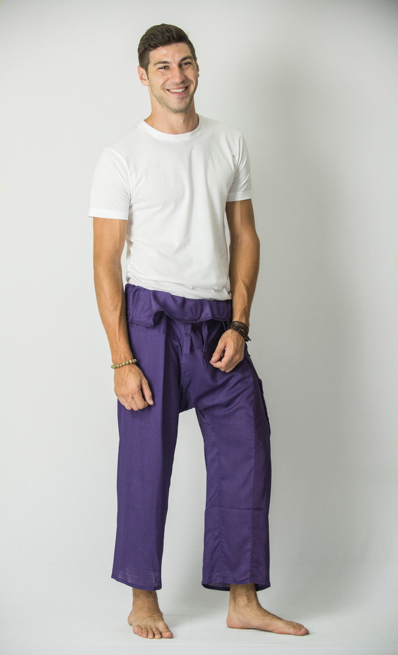 Unisex Thai Fisherman Pants in Grape