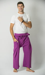 Unisex Thai Fisherman Pants in Magenta