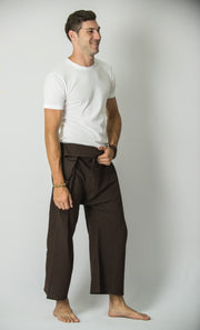 Unisex Thai Fisherman Pants in Chocolate