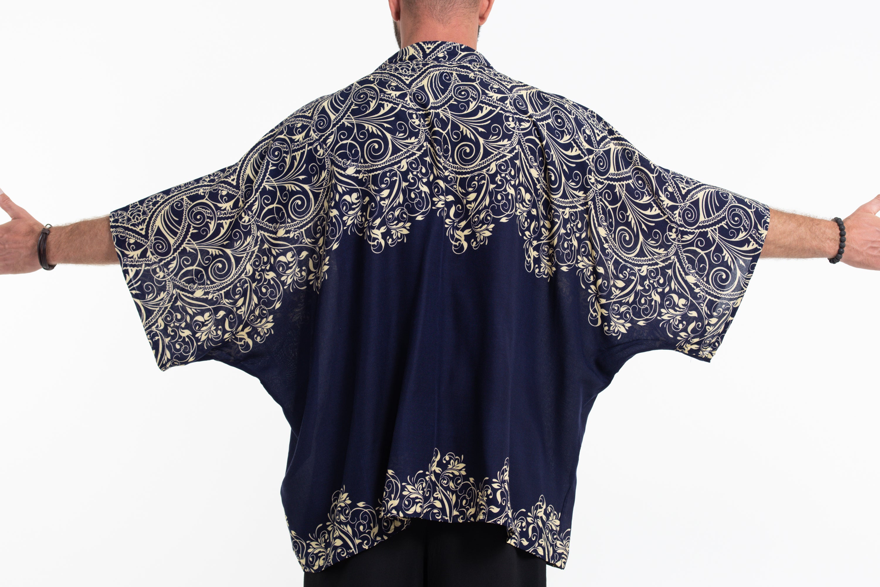 Vines Kimono Cardigan in Blue