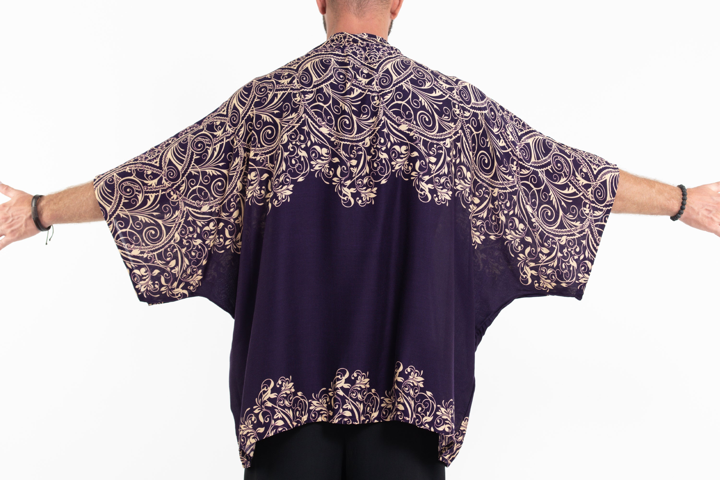 Vines Kimono Cardigan in Purple