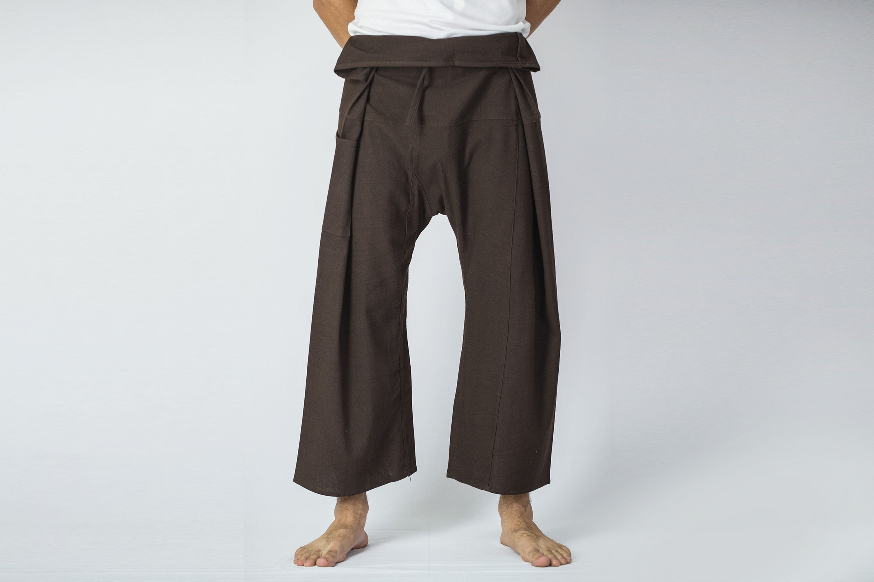 Unisex Thai Fisherman Pants in Chocolate