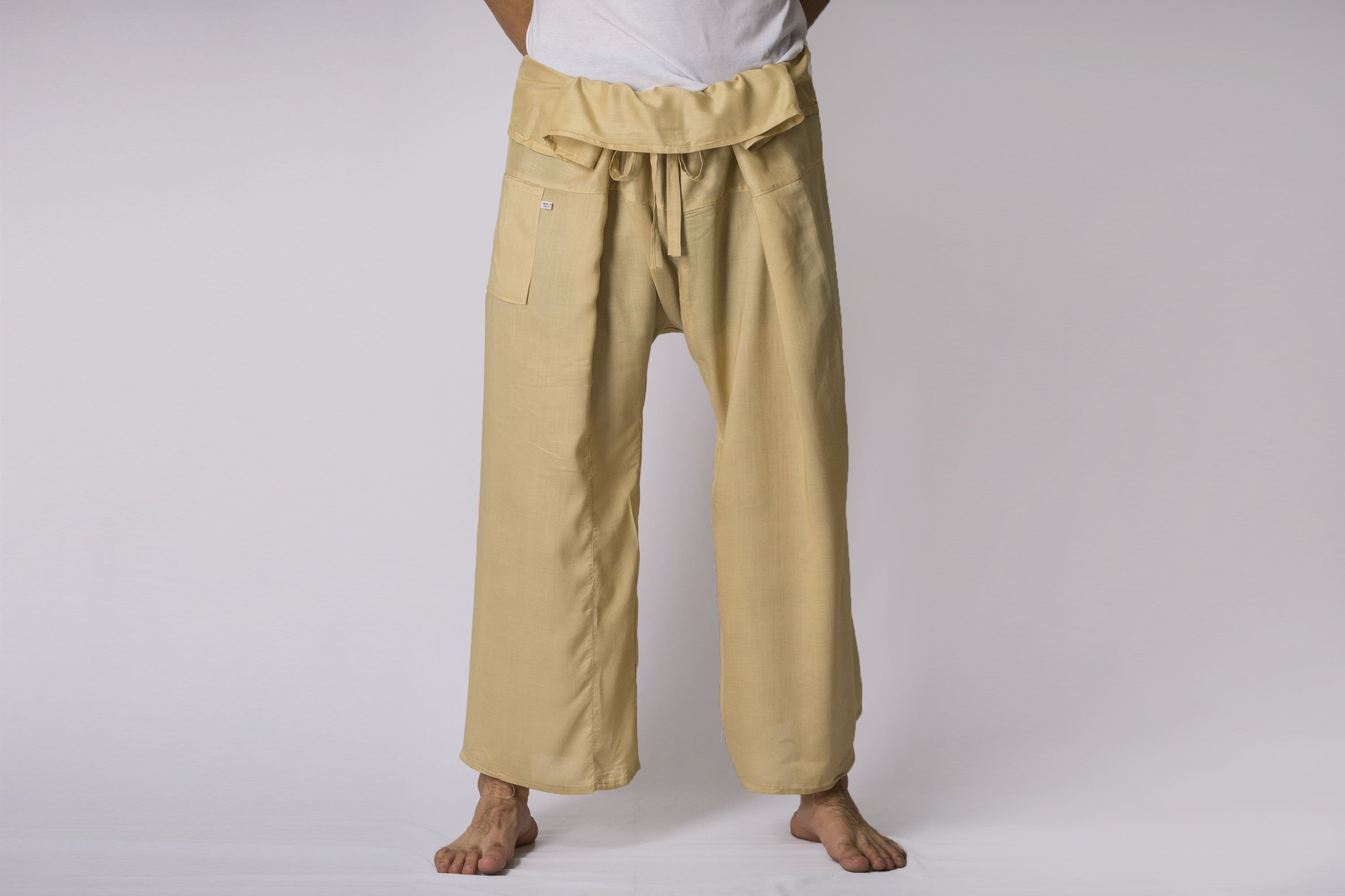 Unisex Thai Fisherman Pants in Beige