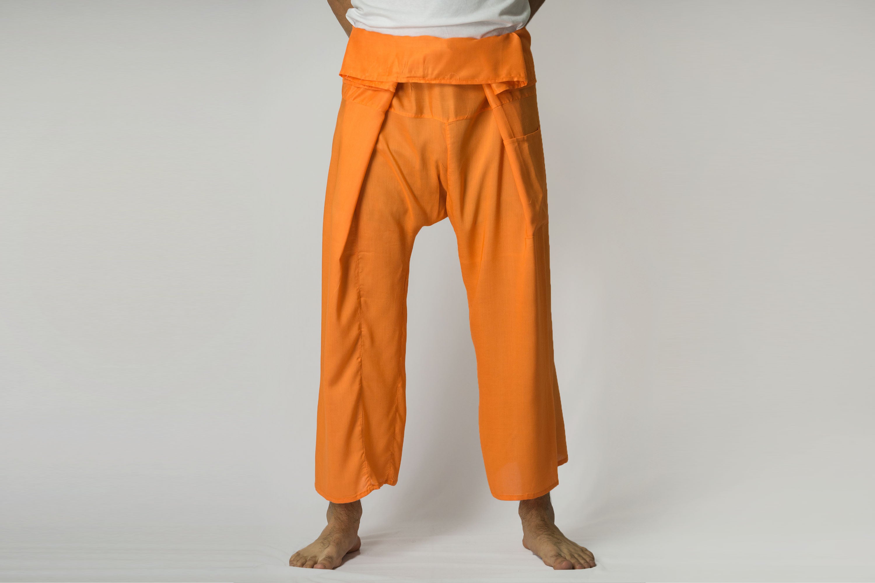 Unisex Thai Fisherman Pants in Orange