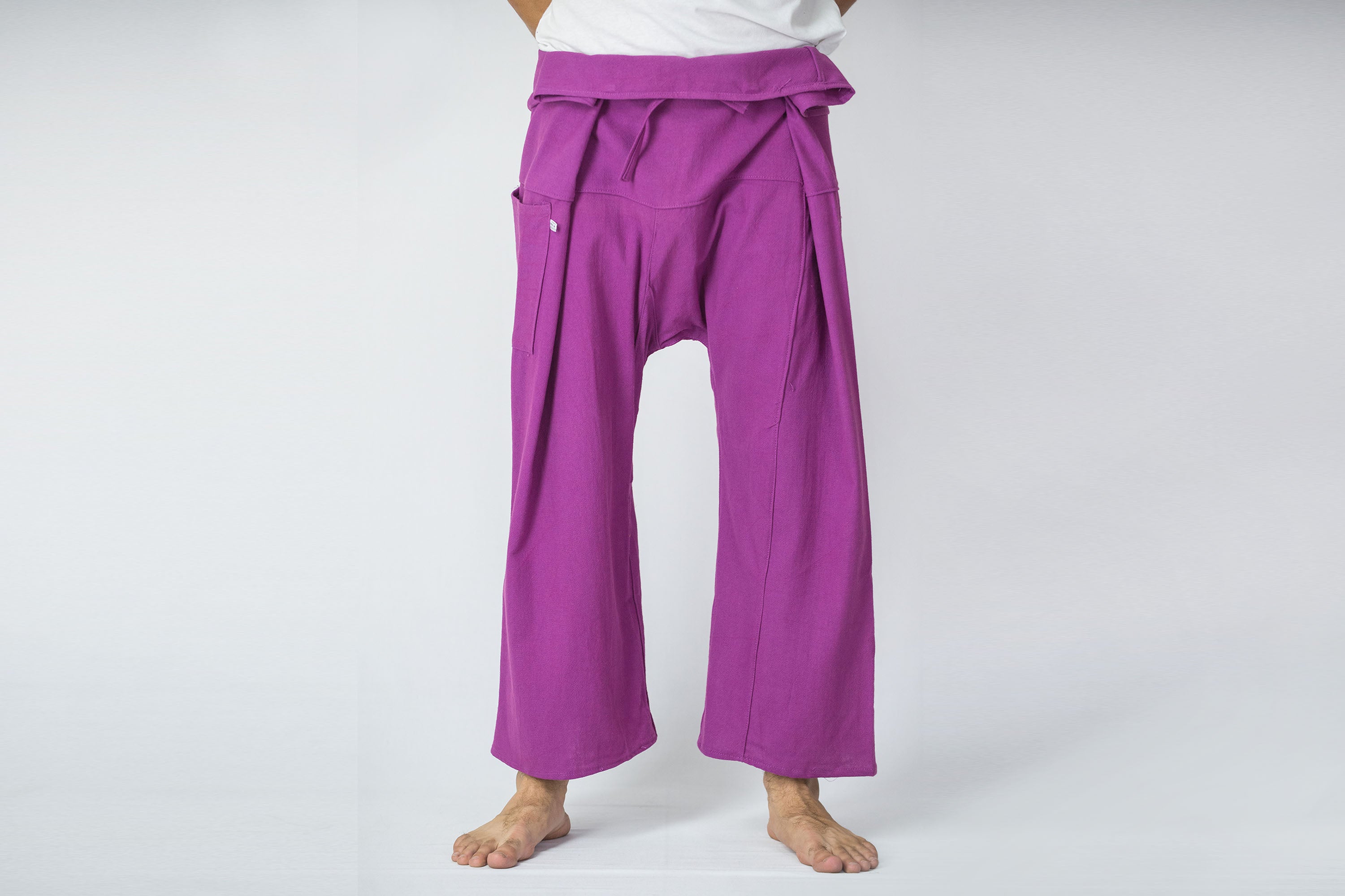 Unisex Thai Fisherman Pants in Magenta