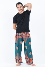 Mandala Elephant Men's Elephant Pants in Turquoise