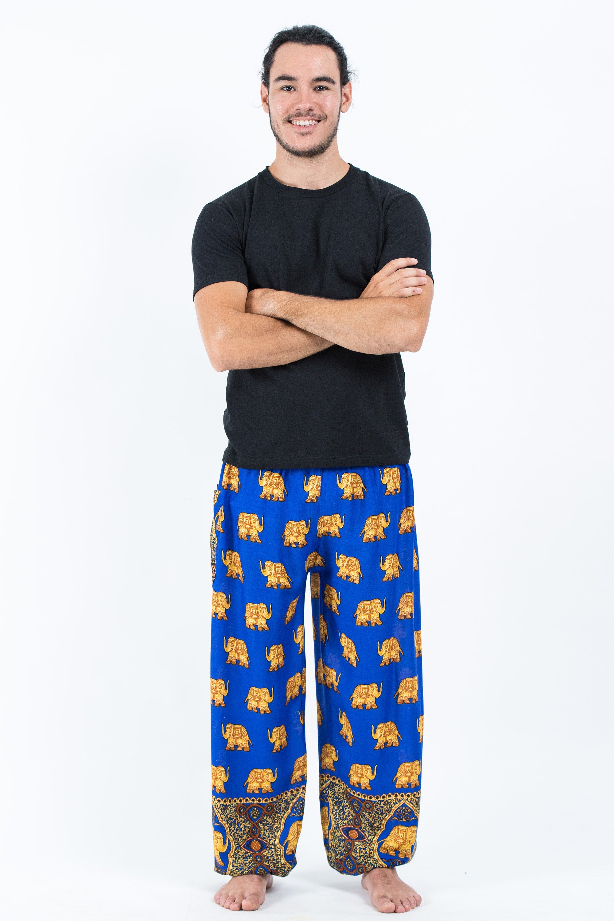 Golden Elephant Men's Elephant Pants in Blue