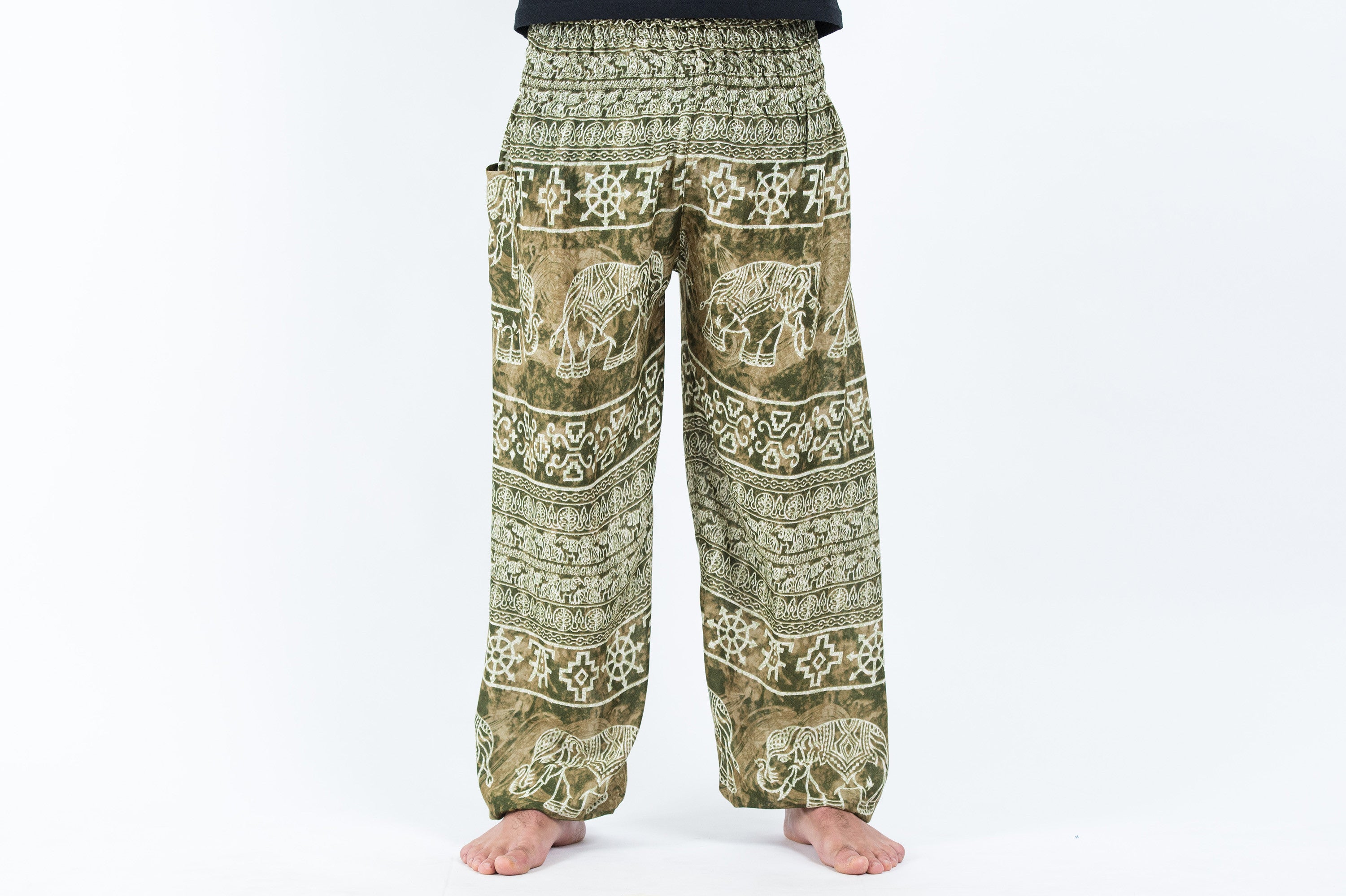 Marble Elephant Men's Elephant Pants in Olive – Harem Pants