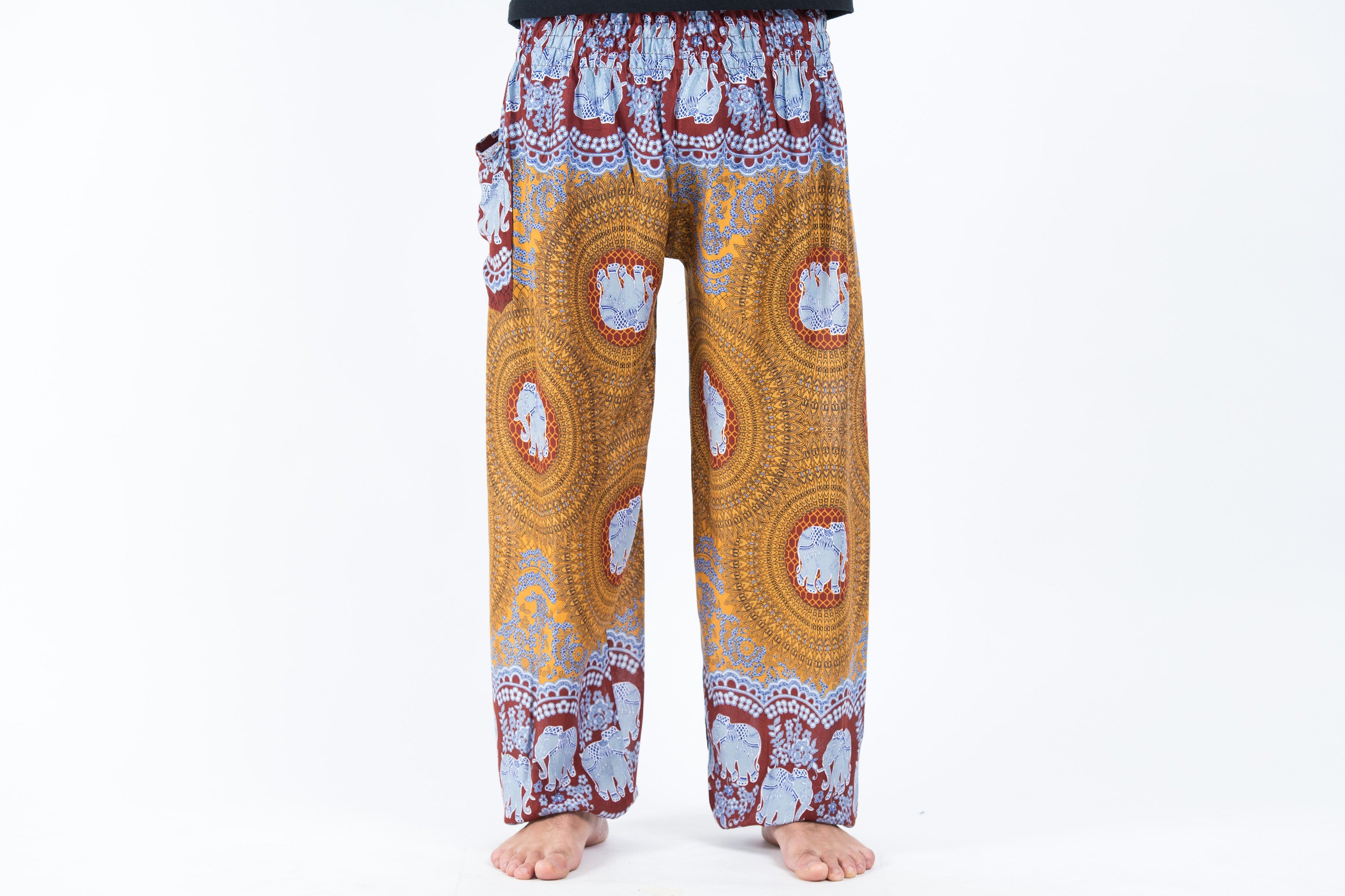 Mandala Elephant Men's Elephant Pants in Bronze