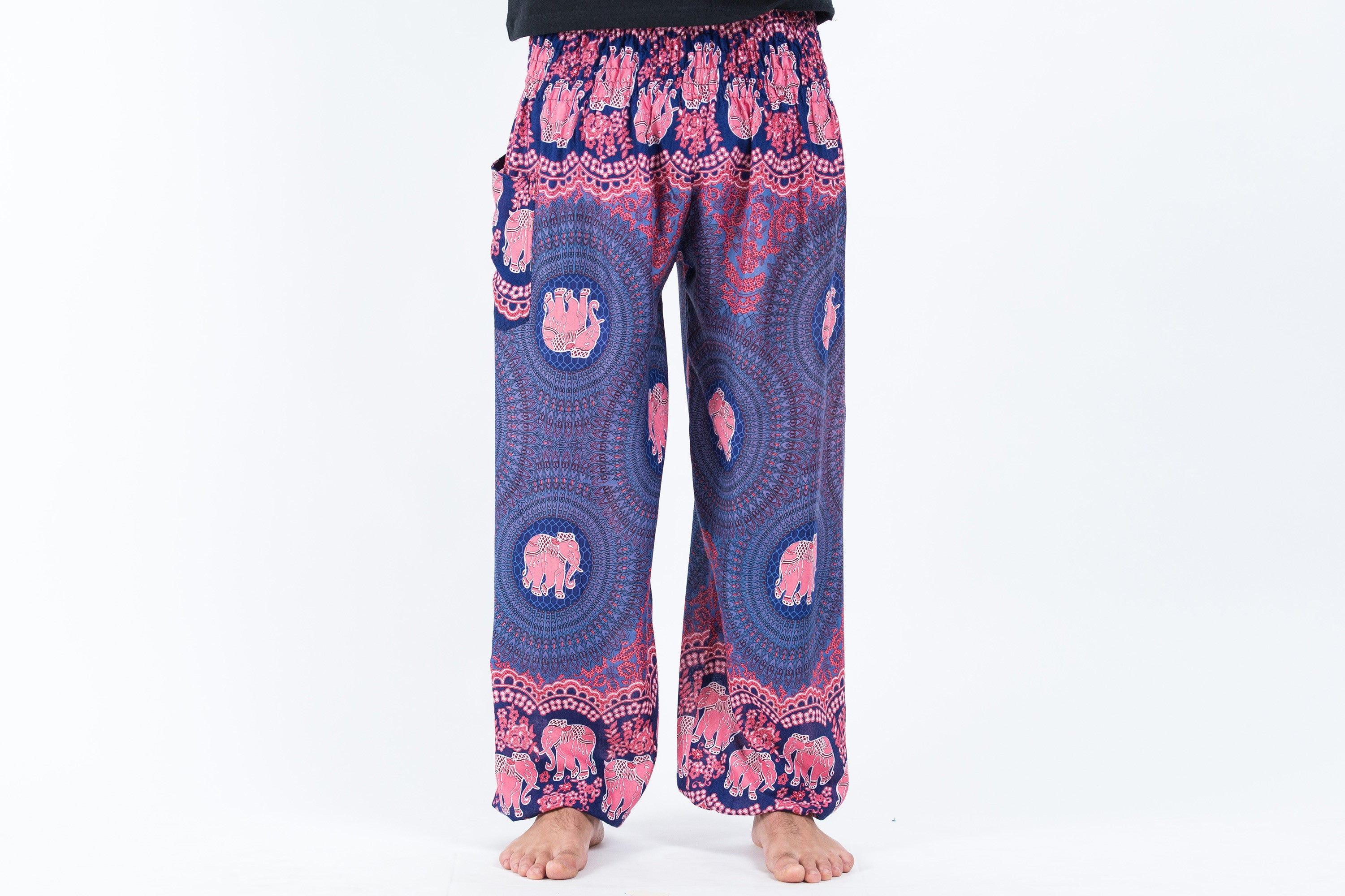 Mandala Elephant Men's Elephant Pants in Blue