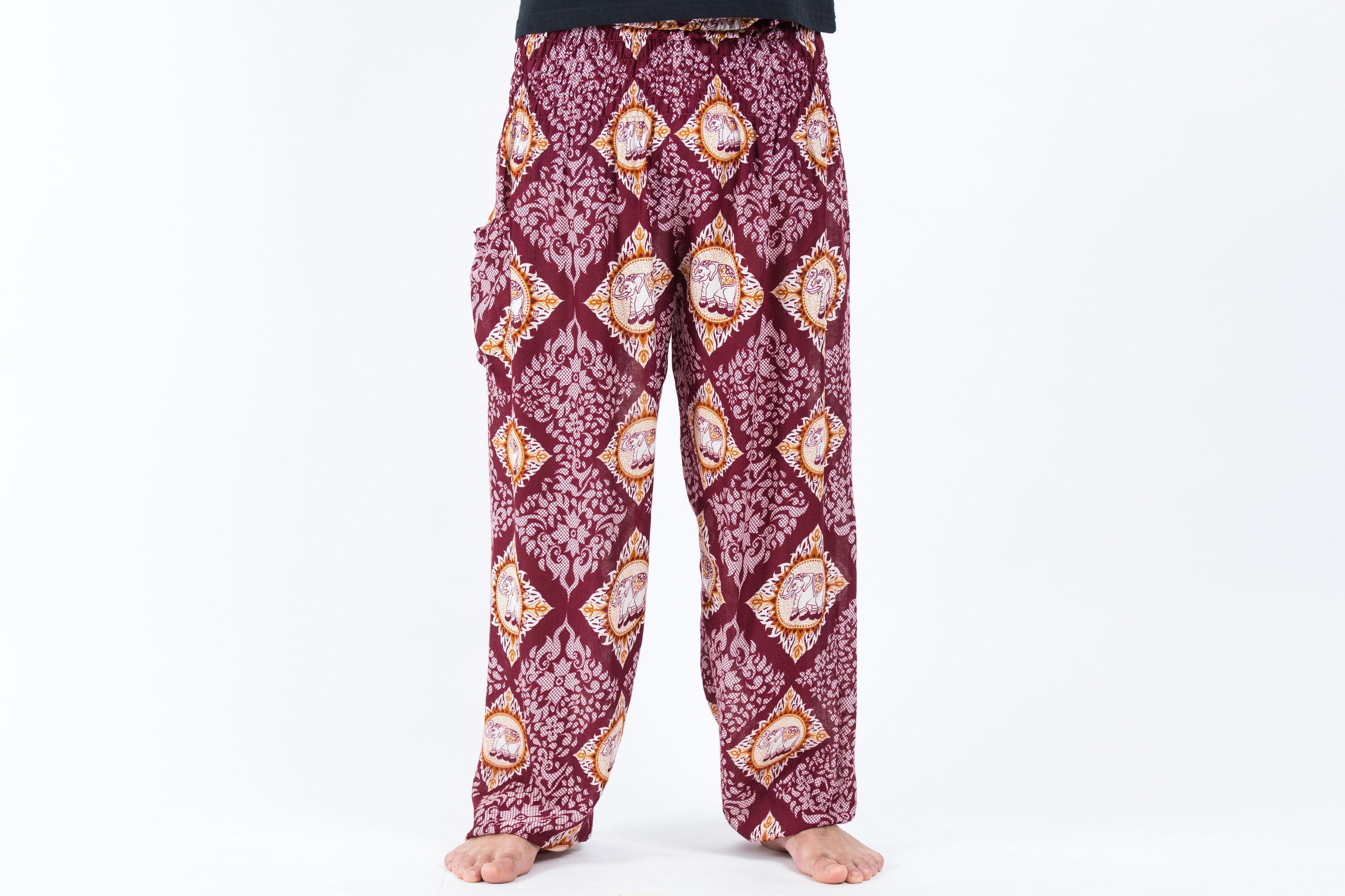Diamond Elephant Men's Elephant Pants in Red