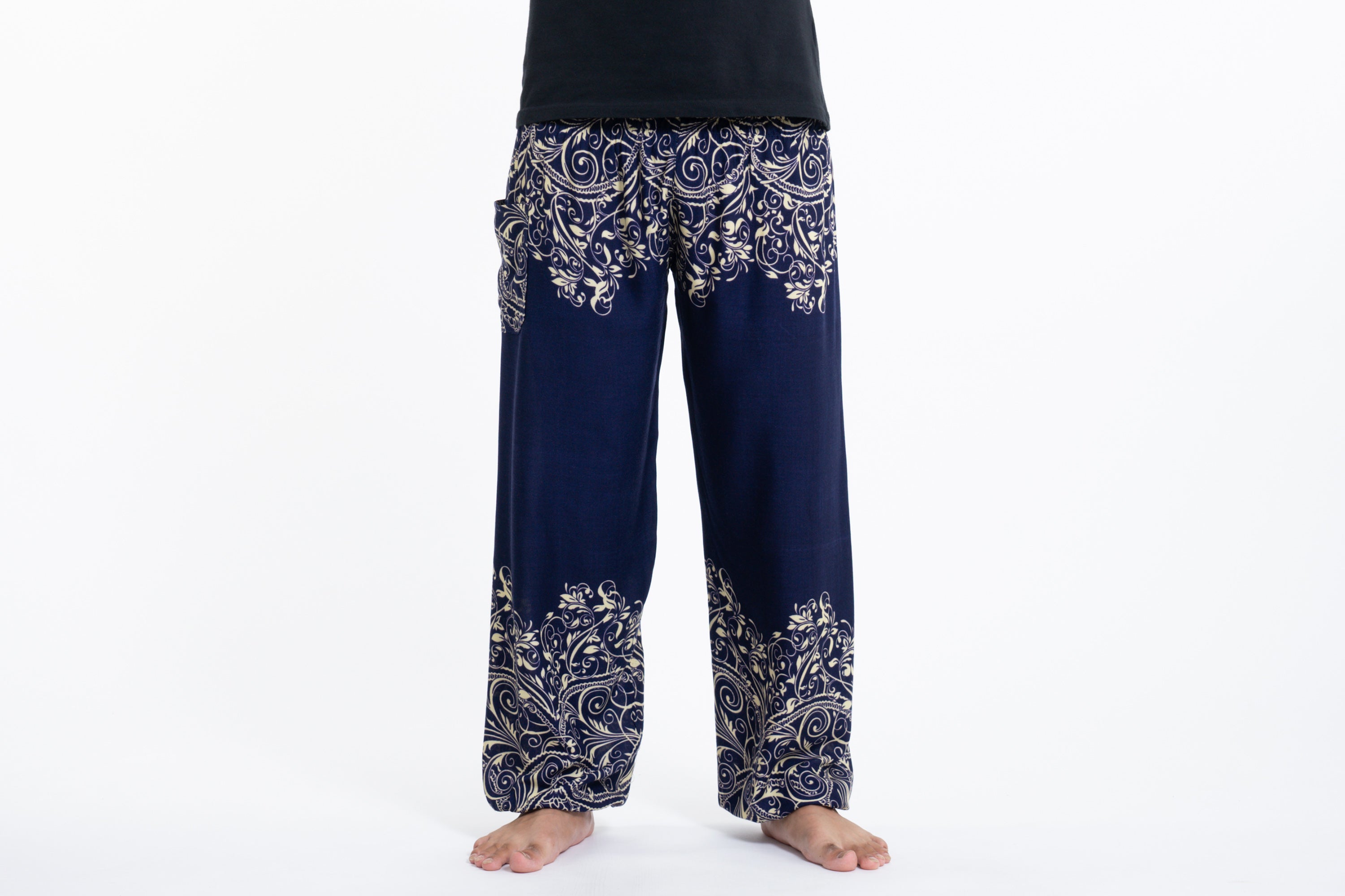 Vines Men's Harem Pants in Blue