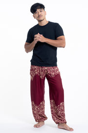 Vines Men's Harem Pants in Red