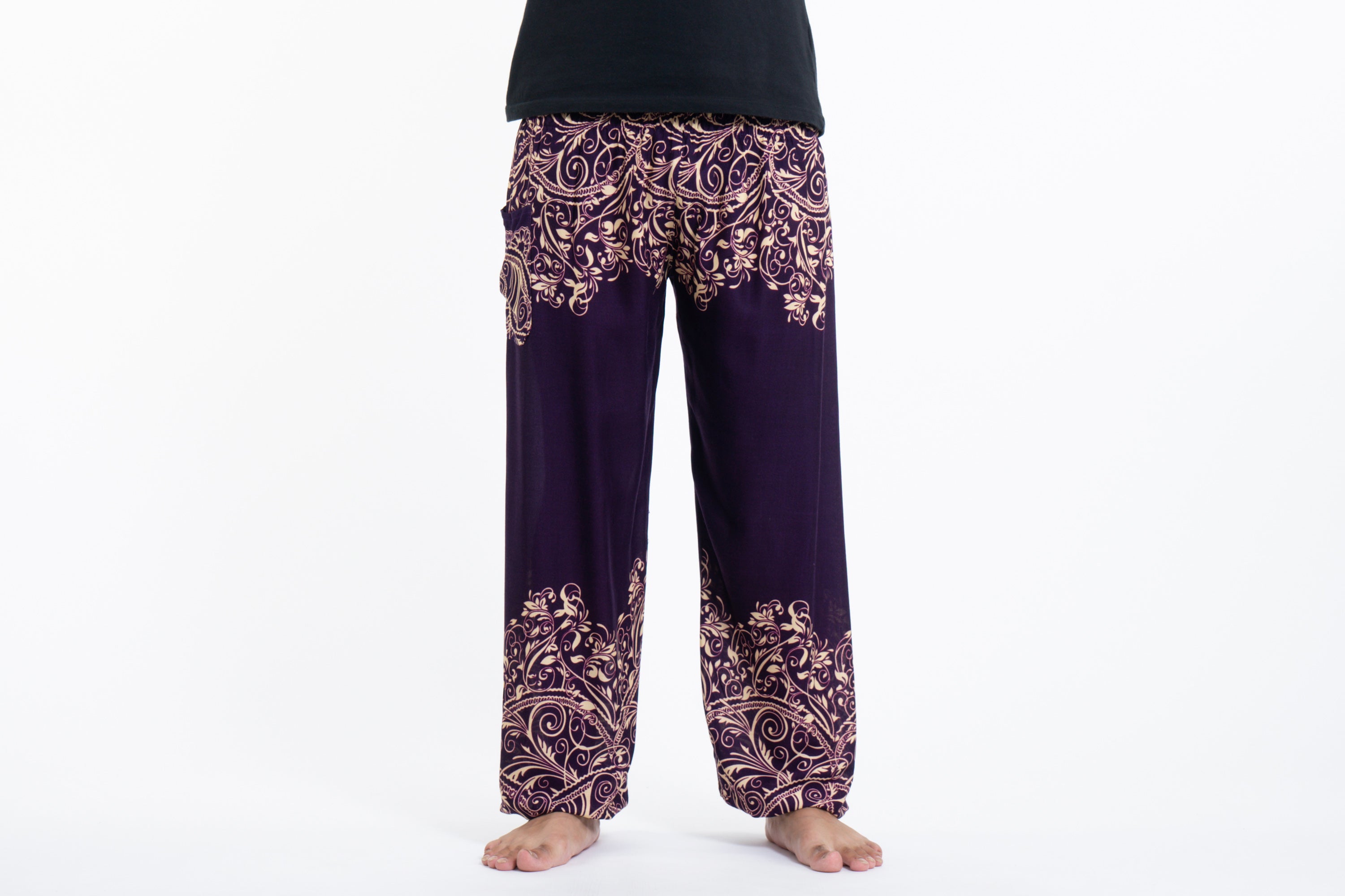 Vines Men's Harem Pants in Purple