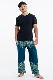 Vines Men's Harem Pants in Turquoise