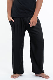 Solid Color Men's Tall Harem Pants in Black