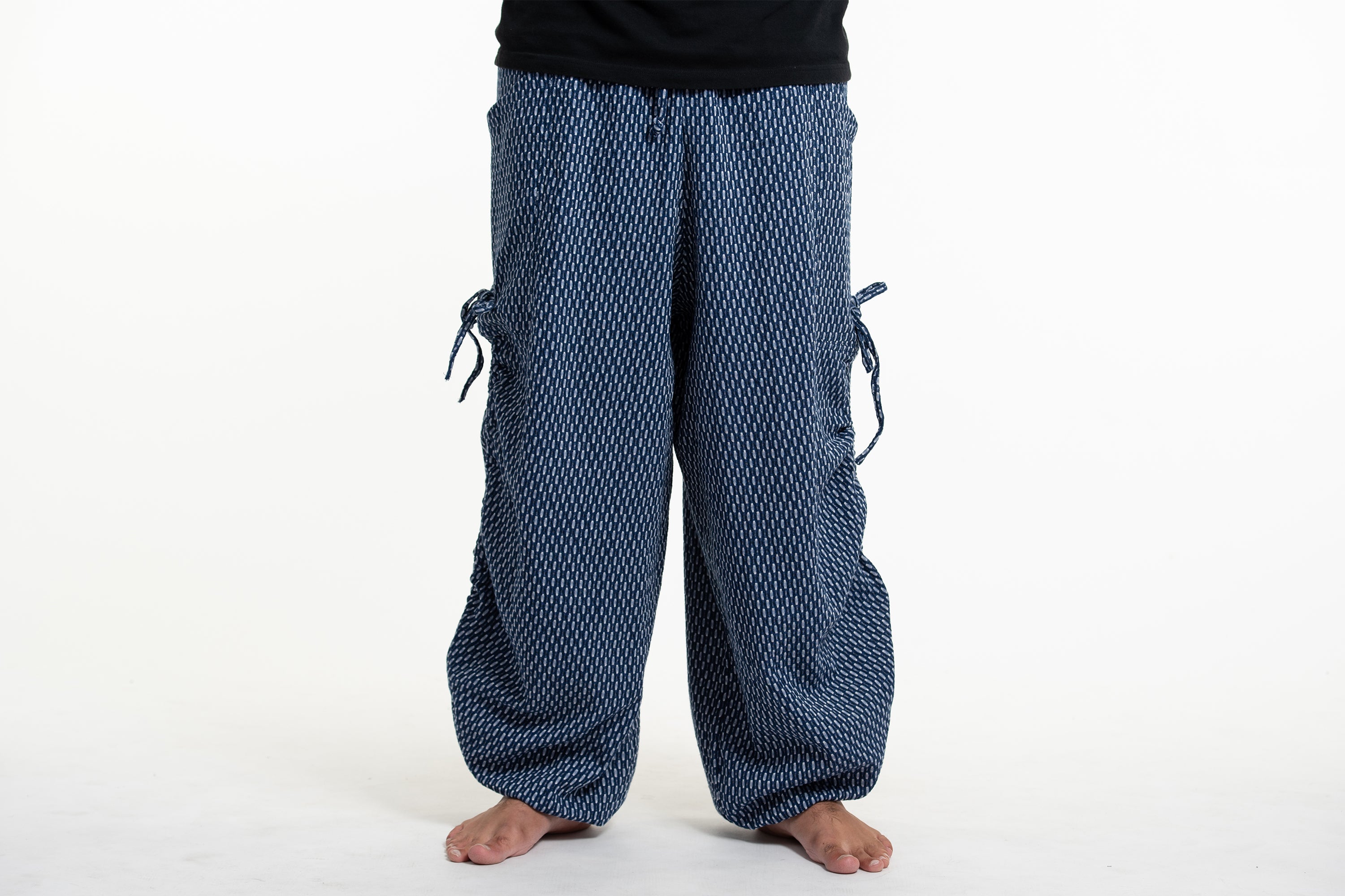 Men's Ribbed Cotton Pants in Navy
