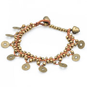 Chinese Coin Waxed Cotton Bracelets in Copper