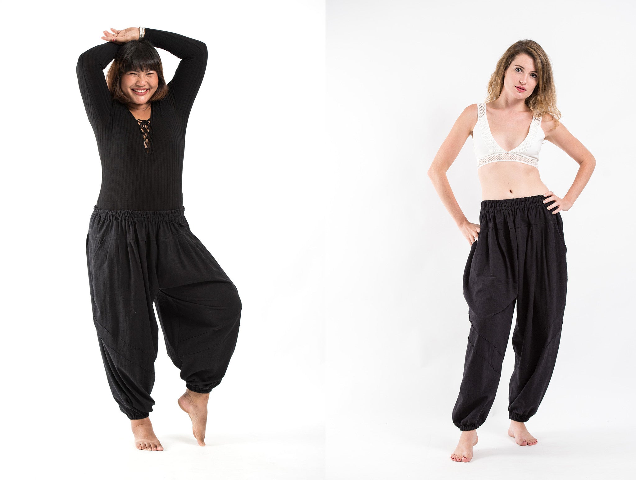 Buy Women Drop Crotch Pants/extravagant Black Pants/women Black Cotton Pants/plus  Size Harem Pants/everyday Pants/casual Comfortable Pants Online in India 