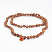Tibetan Rudraksha Mala in Brown