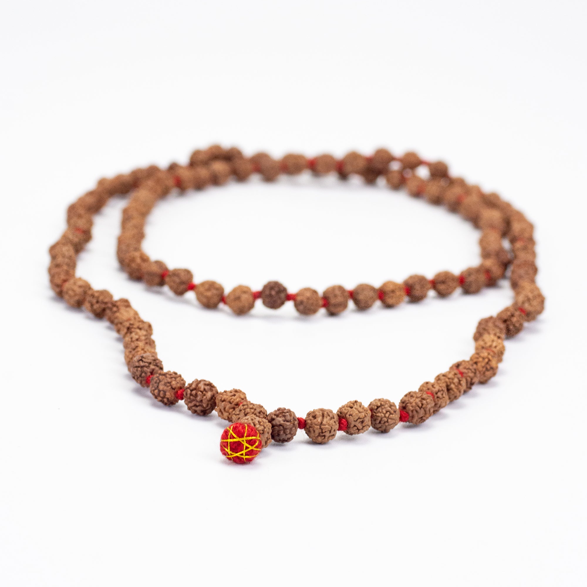 Tibetan Rudraksha Mala in Brown