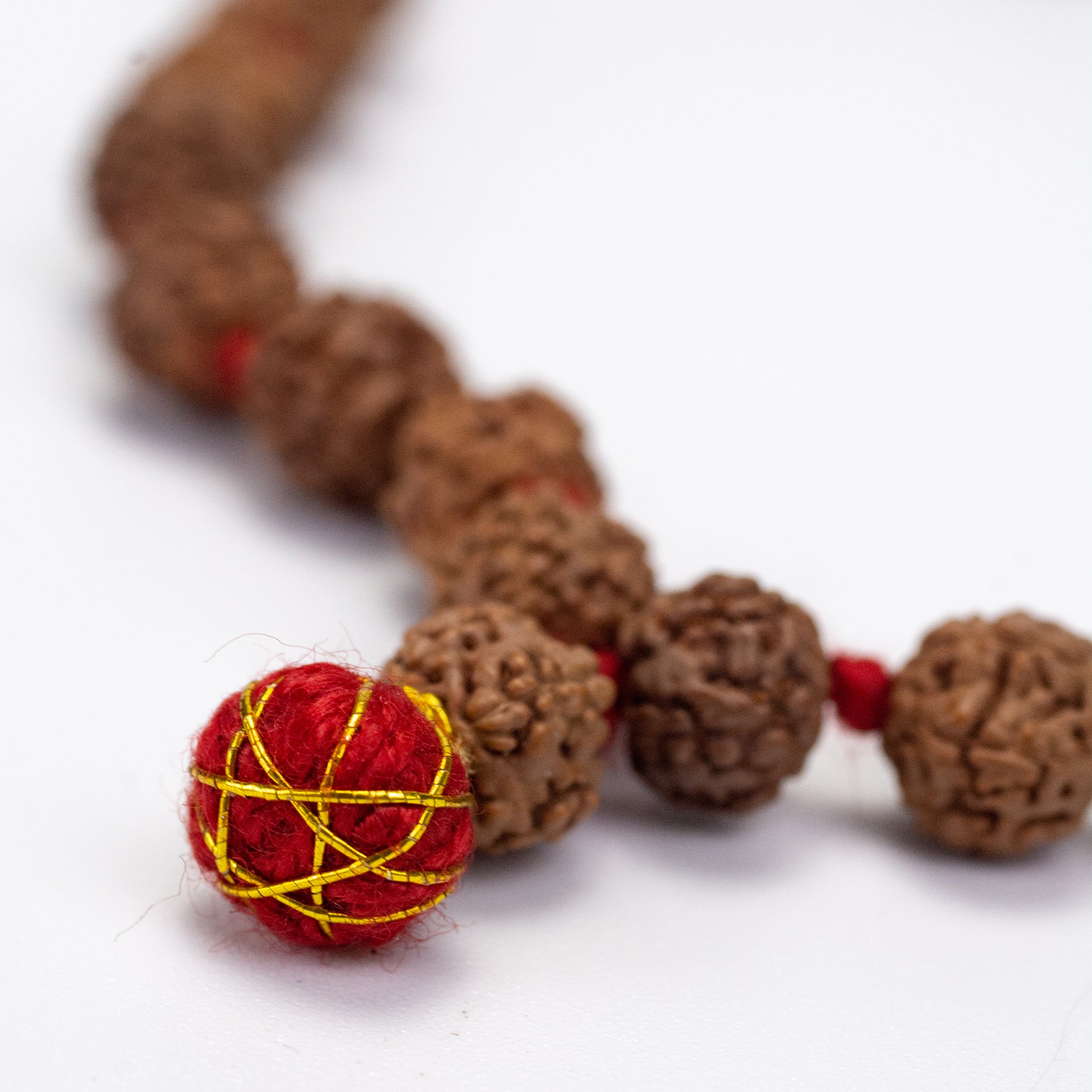 Tibetan Rudraksha Mala in Brown