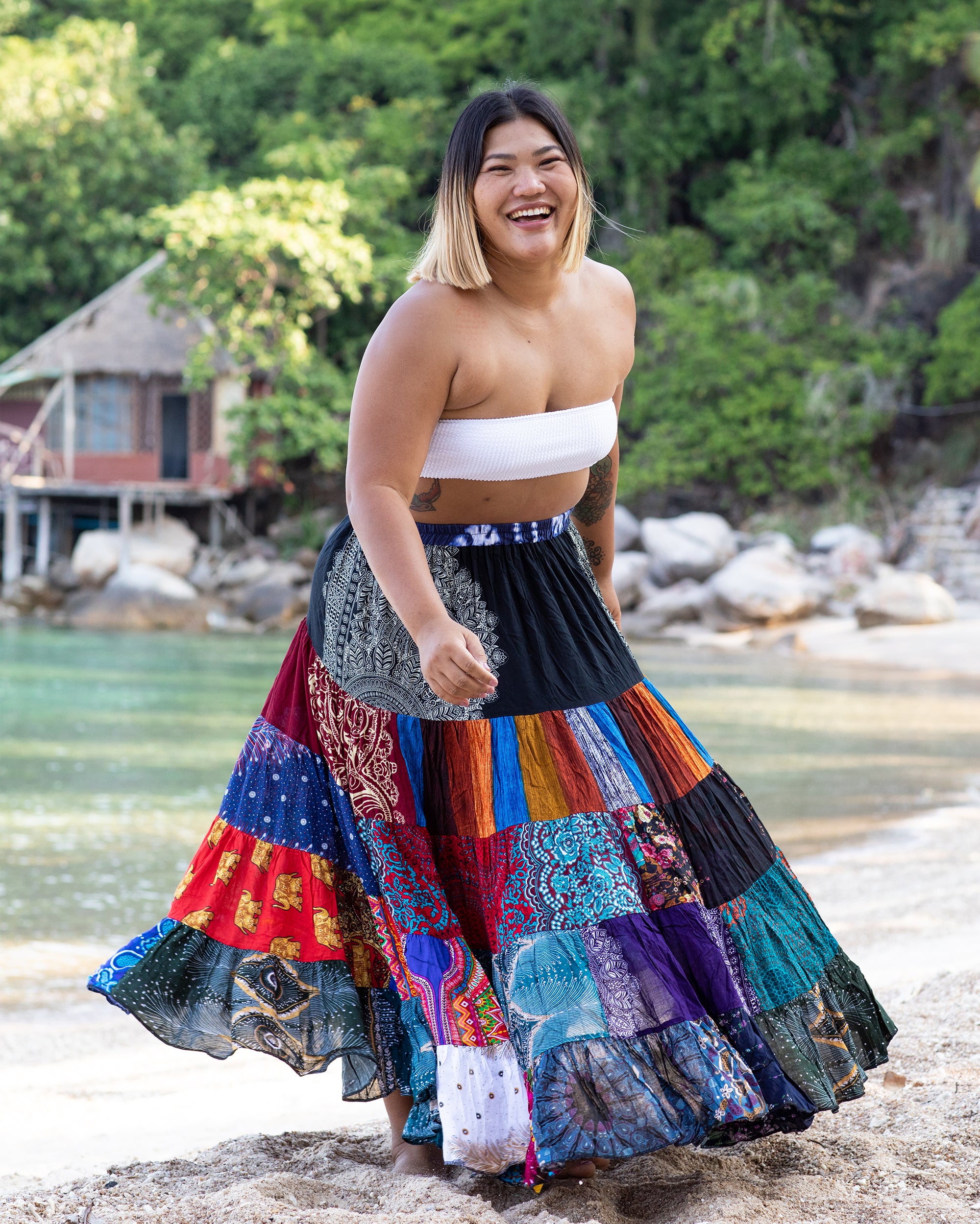 Patchwork Skirts and Dresses Harem Pants Patchwork Skirts and Dresses Harem Pants