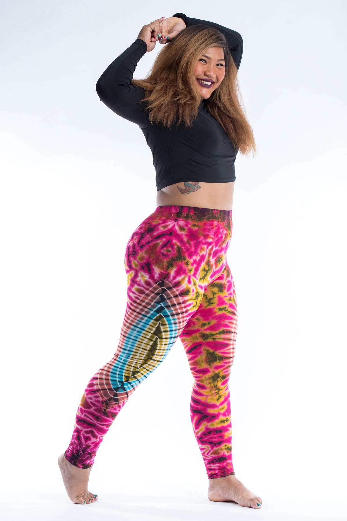 Pink shop rainbow leggings