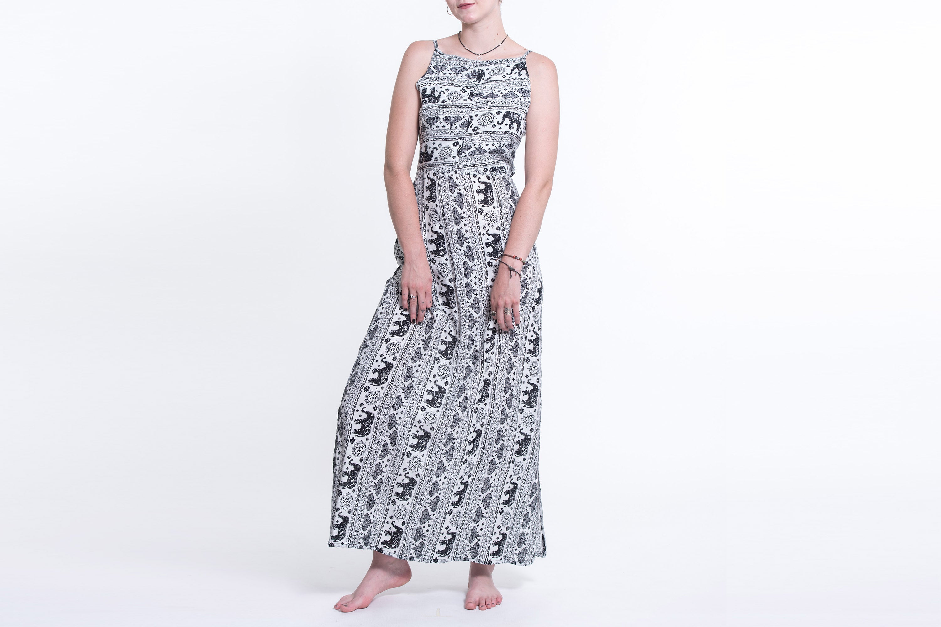 Wild Elephant Tie Back Maxi Dress in White