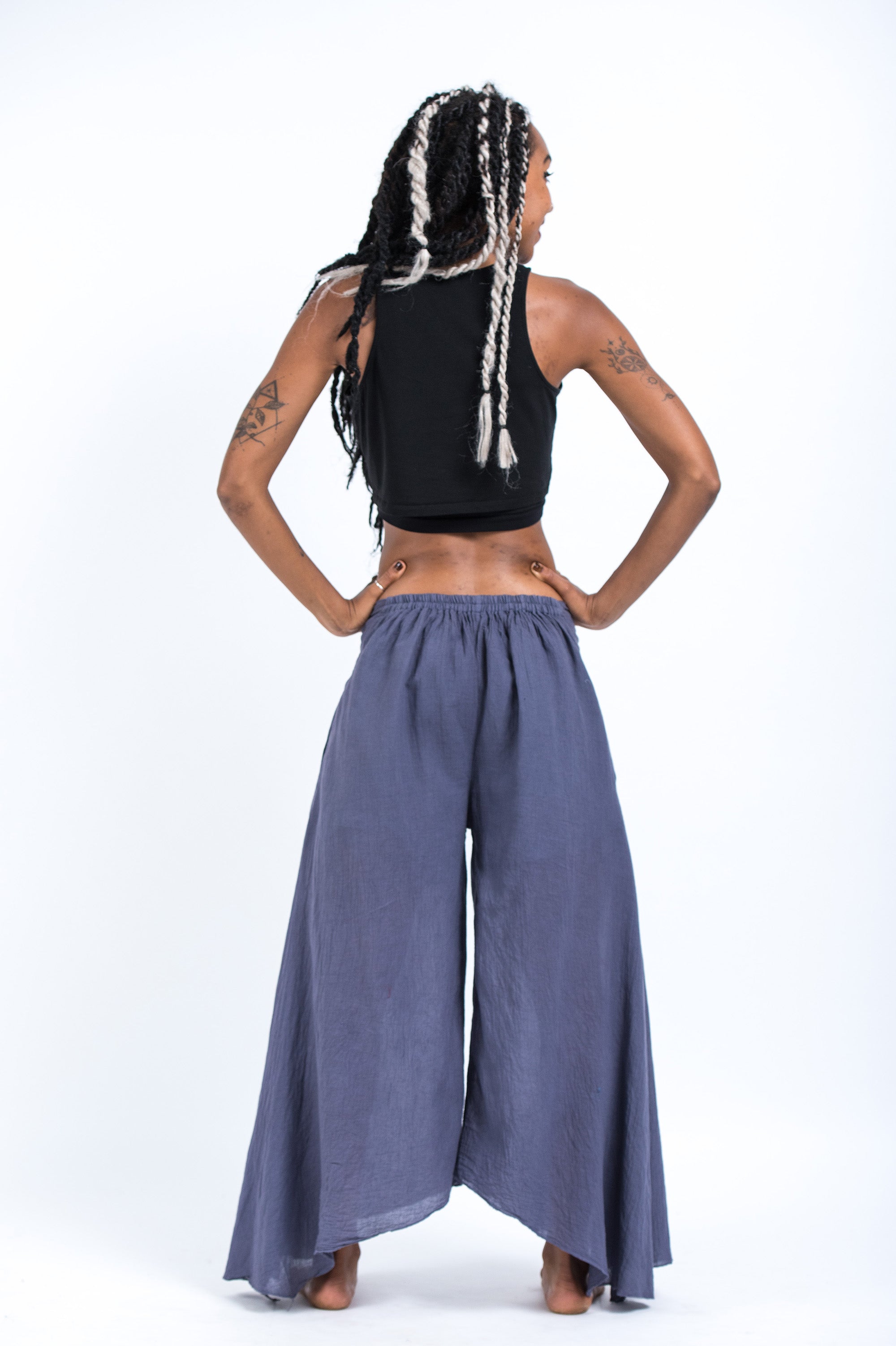 Women's Cotton Tinkerbell Palazzo Pants in Gray