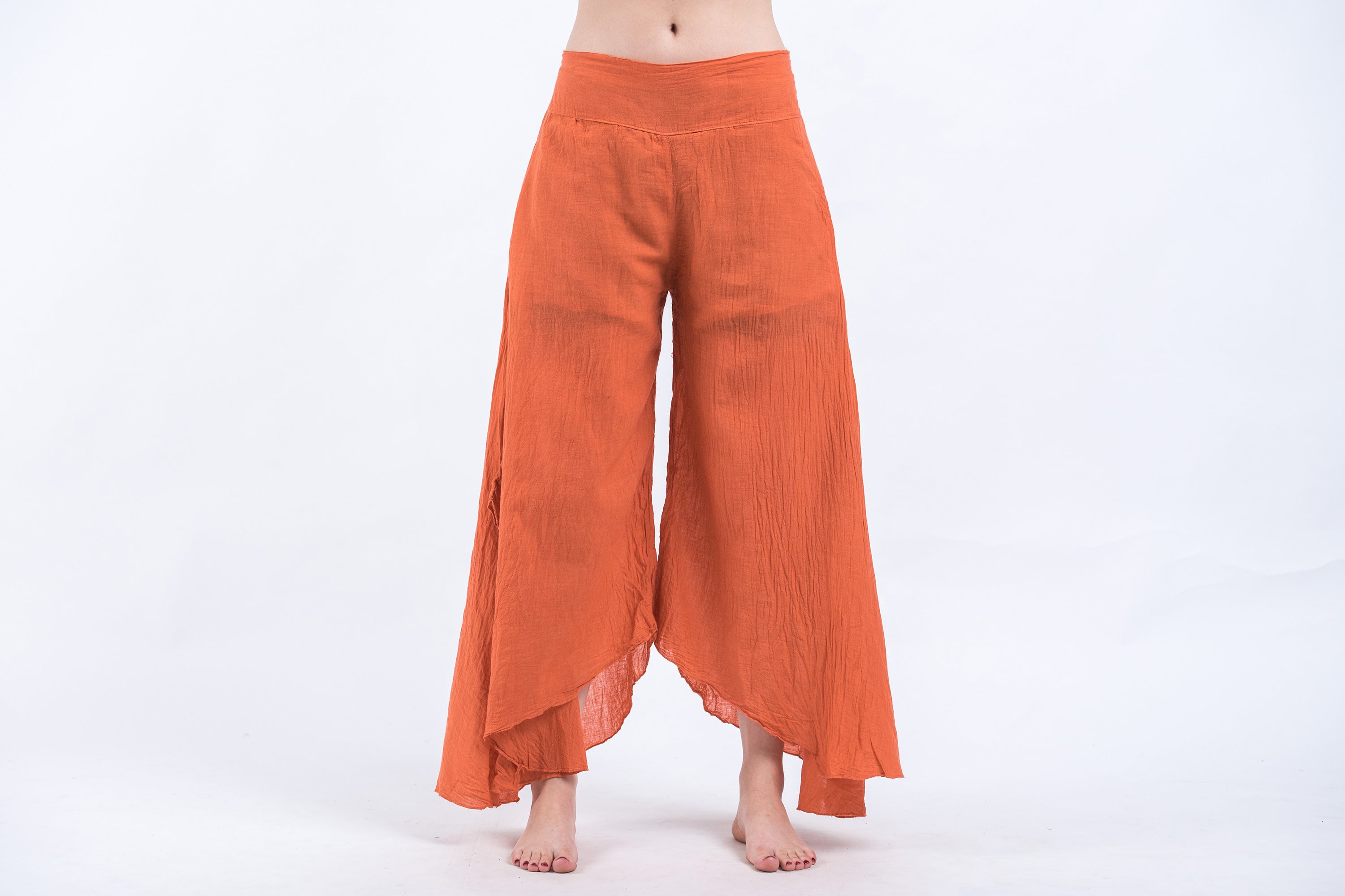 Women's Cotton Tinkerbell Palazzo Pants in Orange