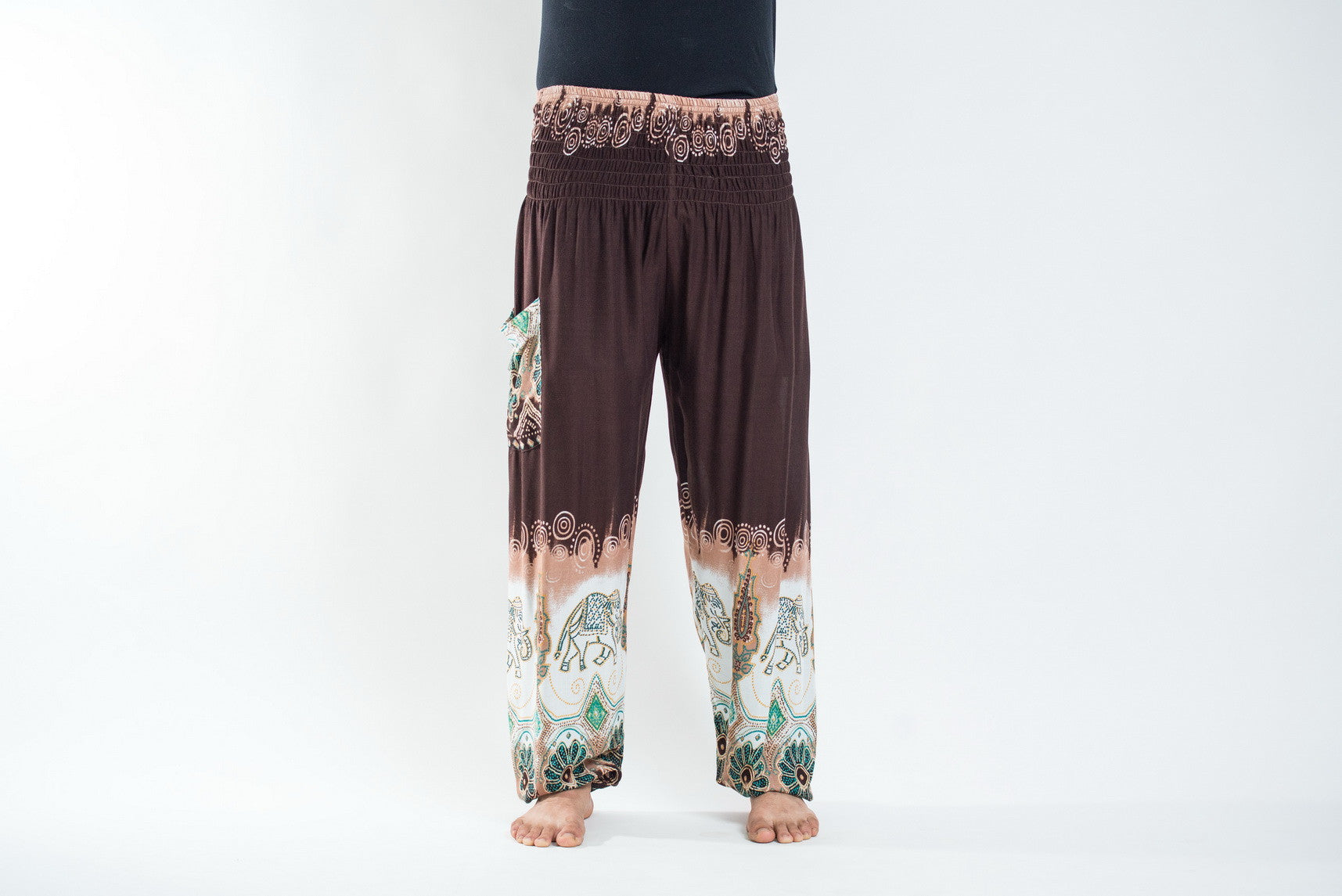 Solid Top Elephant Men's Elephant Pants in Brown